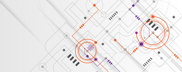 background image of technology information Circuit board concept of global communication network solution