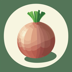 Vector illustration of fresh and juicy onion