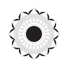 Abstract with a mandala design.