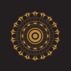 Abstract with a mandala design.