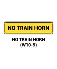 Manual On Uniform Traffic Control Device ( MUTCD ) NO TRAIN HORN , United States Road Symbol Sign with description 