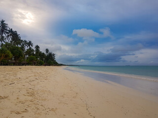 sunset on an african paradise beach