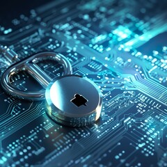 Digital Lock Symbolizing Data Securit