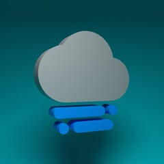 Foggy icon on blue background