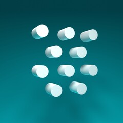 Snowing icon on blue background