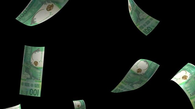 Aruba Falling Money Banknote Animation Background