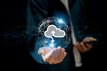 Database cloud storage, big data visualization and analytics technology with technology. Data File...