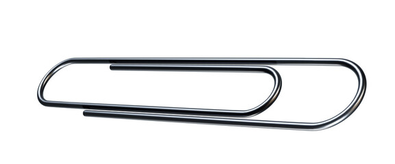 Paper Clip isolated on white 3d render