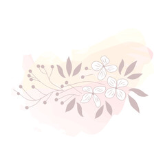 stylized floral vector graphics artwork