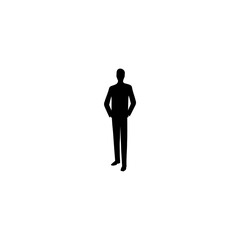 Business man icon isolated on white background