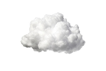 White cloud flufy isolated on transparent background. Generative Ai
