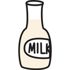 A Bottle of Milk Breakfast Doodle