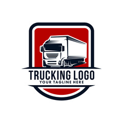 Trucking Transportation Logo Illustration Design