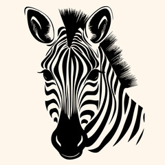 Zebra vector for logo or icon,clip art, drawing Elegant minimalist style,abstract style Illustration © Nazar