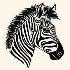 Fototapeta na wymiar Zebra vector for logo or icon,clip art, drawing Elegant minimalist style,abstract style Illustration
