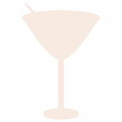 Cocktail glass with straw pattern.
