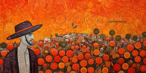 Fotobehang The Land of Orange Series - Orange twist © vox