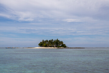 little paradise island with a clear sea