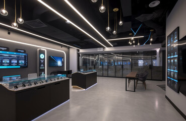 Inside Tomorrow: An Architectural Wonder Revealing the Advanced and Aesthetically Pleasing Interior Design of Buildings in the Technologically-Driven Futuristic Era