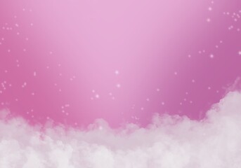 Bright pink cloud background, beautiful fairy tale backdrop design ready to use. Pink, purple.