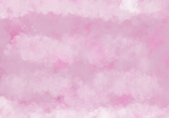 Bright pink cloud background, beautiful fairy tale backdrop design ready to use. Pink, purple.