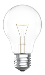 Transparent realistic light bulb isolated. Png transparency