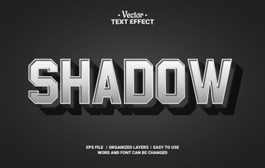 Shadow Editable Vector Text Effect.