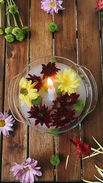 flowers and candles, bowl of flowers,flower, autumn, flowers, bouquet, food, fruit, life, decoration, still, nature, still life, yellow, orange, vase, leaf, easter, garden, spring, season, pumpkin, pl