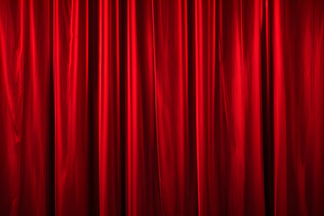 Red theater curtain background ai generative