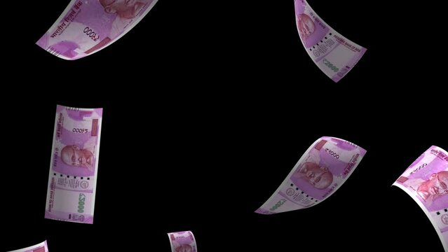 Falling India Banknote Animation Background