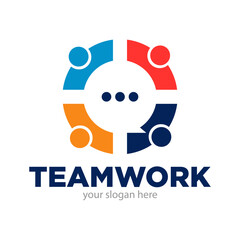 Teamwork or Community Logo Design Illustration