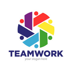 Teamwork or Community Logo Design Illustration