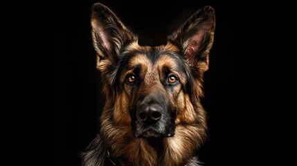 Fototapeta premium german shepherd portrait, AI generated 