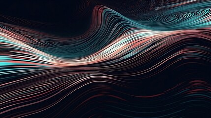 abstract fractal background with lines, generative AI
