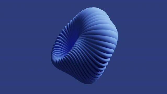 3D animation of abstract shape with a fluid and rhythmic pulsation
