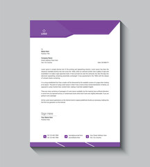 vector modern business letterhead template design