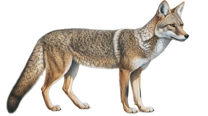 Obraz premium Powerful Presence: A Full-Body Animal on a Transparent Background. Generative AI