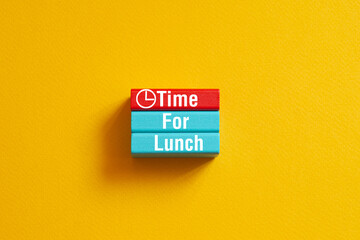 Time for lunch - word concept on paper, text