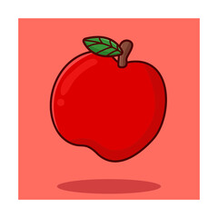 Apple Cartoon Illustration 