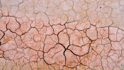 Nature's Canvas: Close-Up of a Cracked Lake Bottom, Mud Background in 4K, Unveiling the Intricate Patterns and Textures Shaped by Time and Nature's Forces