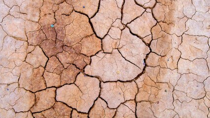 Nature's Canvas: Close-Up of a Cracked Lake Bottom, Mud Background in 4K, Unveiling the Intricate Patterns and Textures Shaped by Time and Nature's Forces