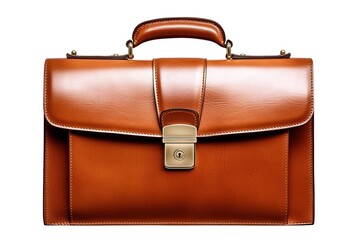 briefcase isolated on white background. Generated by AI.
