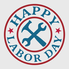 Labor Day T-Shirt Design, Happy Labor Day, International Day, Poster Design With Motivational Text, American Flag With Illustration, Free Vector And Many Other Things.