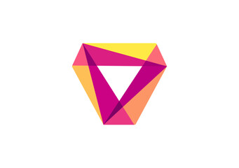 Radiant Triangular Brilliance. Our full-color triangle logo, with overlapping hues like a diamond, captures the allure of vibrant and multifaceted innovation