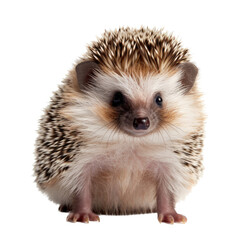  a cute Hedgehog, with happy disposition, healthy-looking, best friend, Pet-themed, cutout, isolated, photorealistic illustrations in a PNG. Generative AI