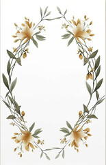 wedding invitation card template , elegant watercolor ,Generative AI