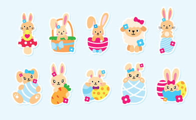 Adorable set of full editable Easter inspired illustrations.