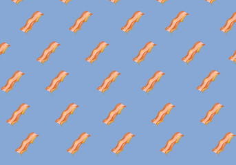 Pastel backgrounds or wallpapers with bacon as a pattern.