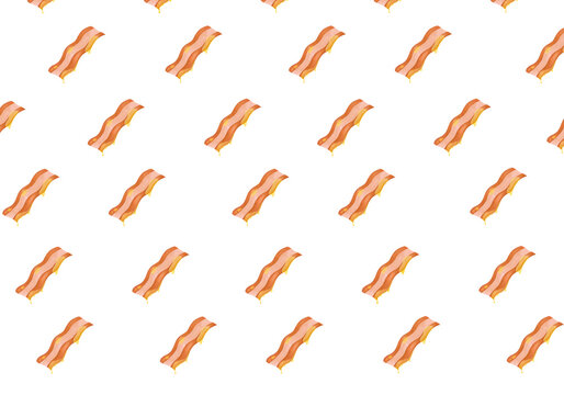 Pastel backgrounds or wallpapers with bacon as a pattern.