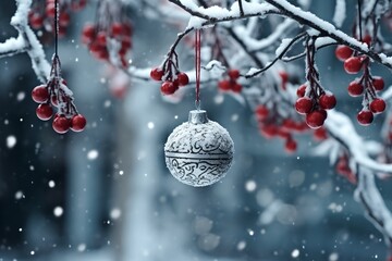Fototapeta premium New Year's decorations, generative AI